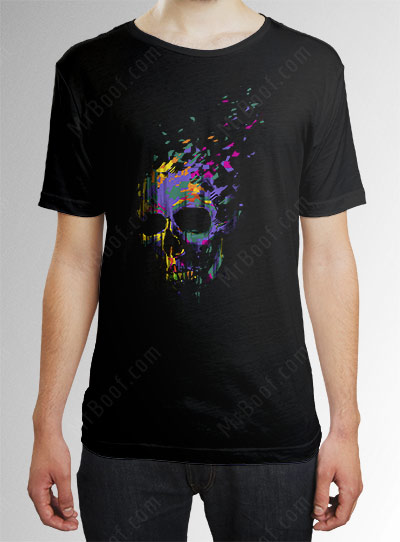 تی شرت اسکلت fragmental skull