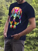 تی شرت اسکلت colorful skull